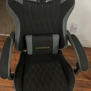 Ergonomic High Back PC Gaming Chair - Linked Armrests, Reclining Design, Adjustable Footrest, Thickened Cushion, Silent Swivel Casters, Multi-Purpose for Office Work & Video Gaming, Black Home Desk Task Chair, Ergonomic Chair