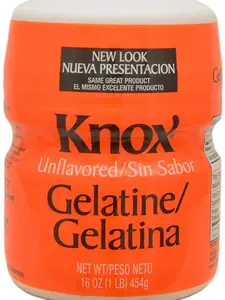 Knox Unflavored Gelatin 1 lb Dessert Snack Jelly for Versatile Cooking & Dessert Uses Sin Sabor Gelatina 454g Baking Powder Homemade