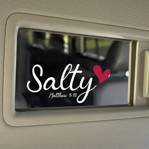 3PCS/SET Faith Salty Matthew 5:13 Car Sticker, Sticker for cars, for Car Sun Visor, Motorcycle, Notebook, Personalized Faith Style Decoration