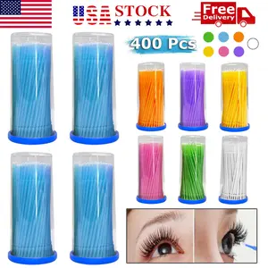 400 Super Fine Microbrush Applicator Tips - Multi-Use Beauty & Personal Care Tool for Makeup, Eyelash Extension Applications