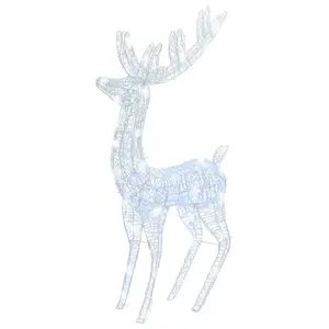 vidaXL Reindeer Christmas Decoration LEDs Pre-Lit Christmas Lighting Acrylic 3009636