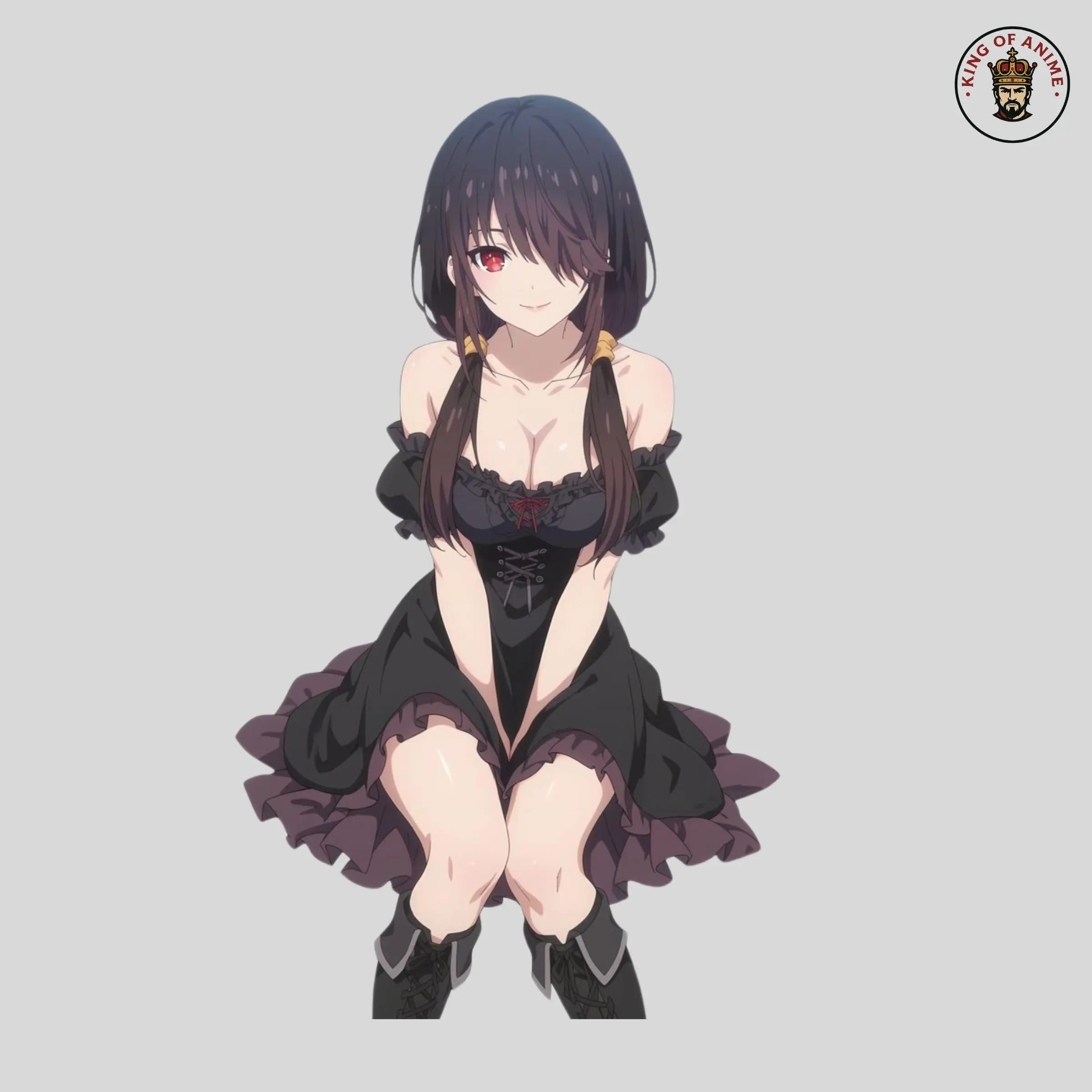 Kurumi Tokisaki Sticker, Vinyl Sticker, Dark Gothic Waifu Decor for Laptop, Notebook, Phone, Water Bottle