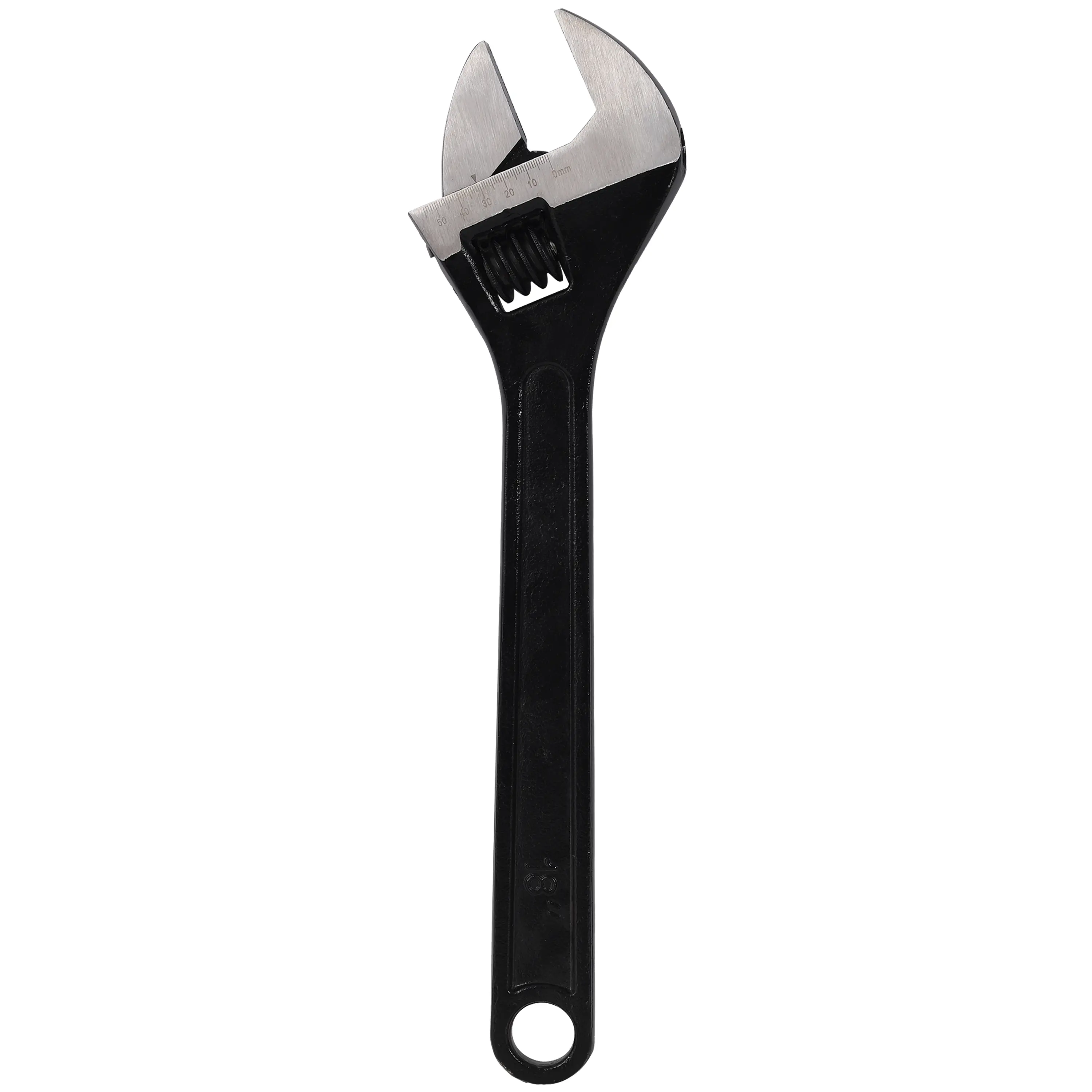 18 Inch Adjustable Wrench, Drop Forged Carbon Steel Adjustable Spanner, Black Oxide Finish, Wide Open Jaw Adjustable Wrench for Nuts, Bolts and Various Fasteners