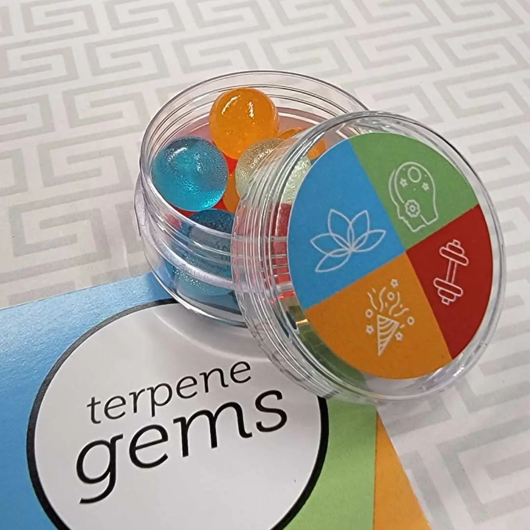 Original Terpene Sampler | Calm | Creative | Social | Energetic | 12ct Sampler Pack | Hard Candy | Mood Gems Candy Coated Caramelcandies