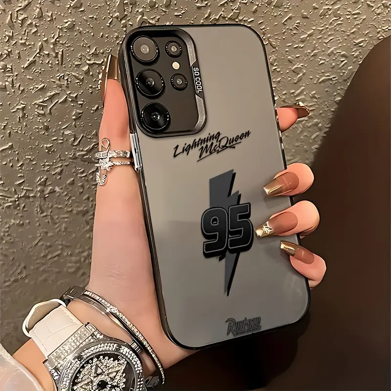 Cars Lightning Mc-Queen 95 Logo Phone Case Suitable For iPhone 16 15 14 13 12 11Pro Max Plus Cover Phone Case Anti-Shock Matte Back Cover Smartphone Cellphone iphone case father