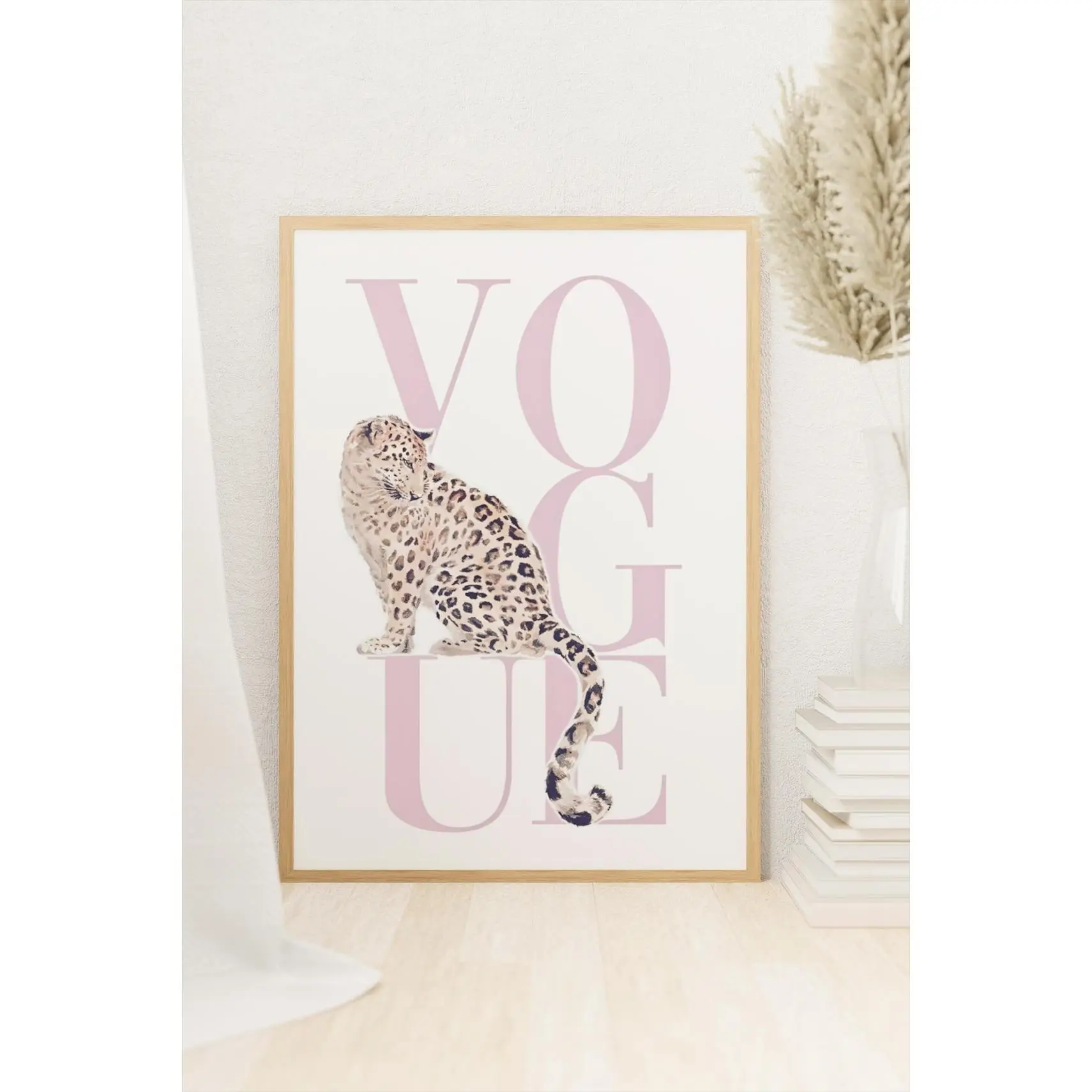 Cheetah Vogue Art Print Fashion Room Decor