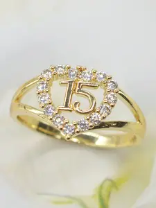 Women's Elegant Oxidized Zircon Heart Ring, Promise Rings, Fashionable Design Jewelry for Daily Wear, Party, Valentine's Day, Anniversary Gift