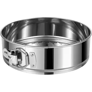 9 Inch 304 Stainless Steel Springform Cake Pan, Leakproof & Nonstick Round Cheesecake Pan with Removable Bottom for Baking