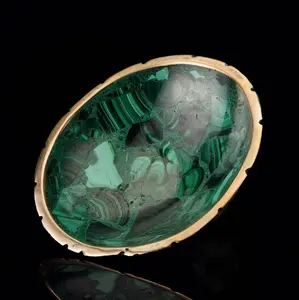 Beautiful Hand-carved Green Malachite Home Decor Bowl