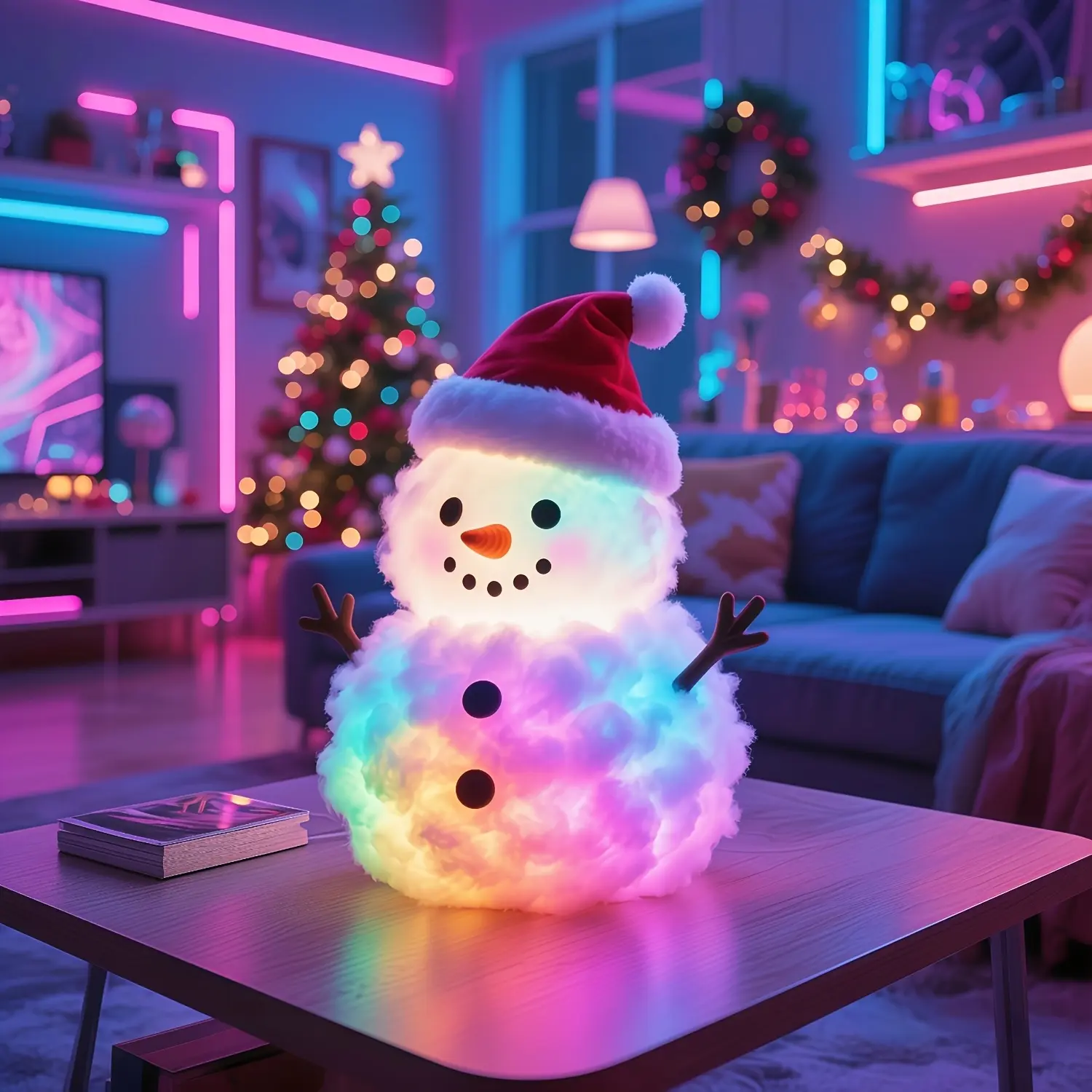 3D RGB LED Cloud Lamp with DIY Color Changing, Music Sync, Lightning Effect, Night Light for Bedroom, Game Room, Party, Christmas & Halloween Gift, Led Lights Music