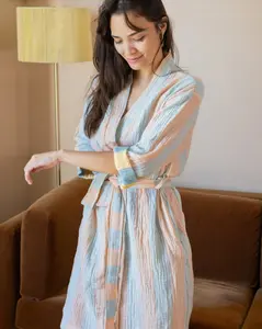 Muslin Striped Robe