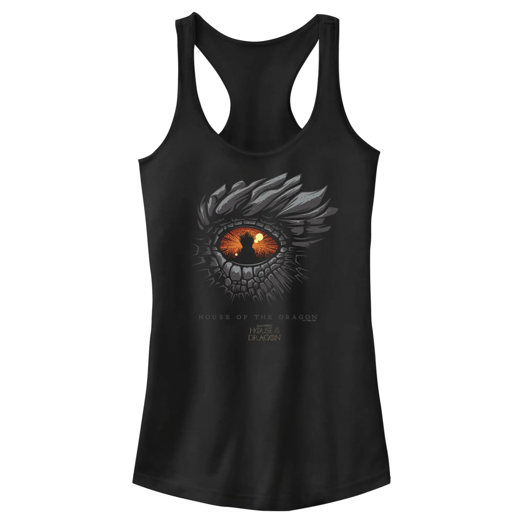 Juniors Womens Game of Thrones: House of the Dragon Eye of the Dragon Racerback Tank Top