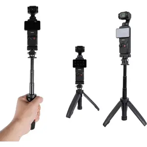 Mini Extension Rod & Tripod for DJI Pocket 3, Quick Release Selfie Stick Mount, Lightweight  Alloy Vlog Handle Grip for  Pocket 3, Compact Stabilizer Accessory