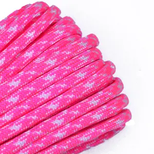 Bored Paracord 550 Paracord - Color: Neon Pink White Camo - Size: 50 Feet