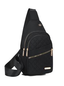 summer quilted fanny pack, new summer 2025 all-match large capacity tactical crossbody bag, casual solid color chest bag for daily use, unique adjustable shoulder bag