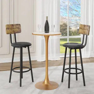 White Modern Round Pub Table Bar Table