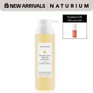 Naturium The Glow Getter Multi-Oil Hydrating Body Wash (500ml) - Gentle Glycerin Body Wash, Milky Lather
