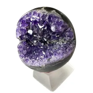 Pac-Man Sphere amethyst obsidian drusy Decor Ornaments