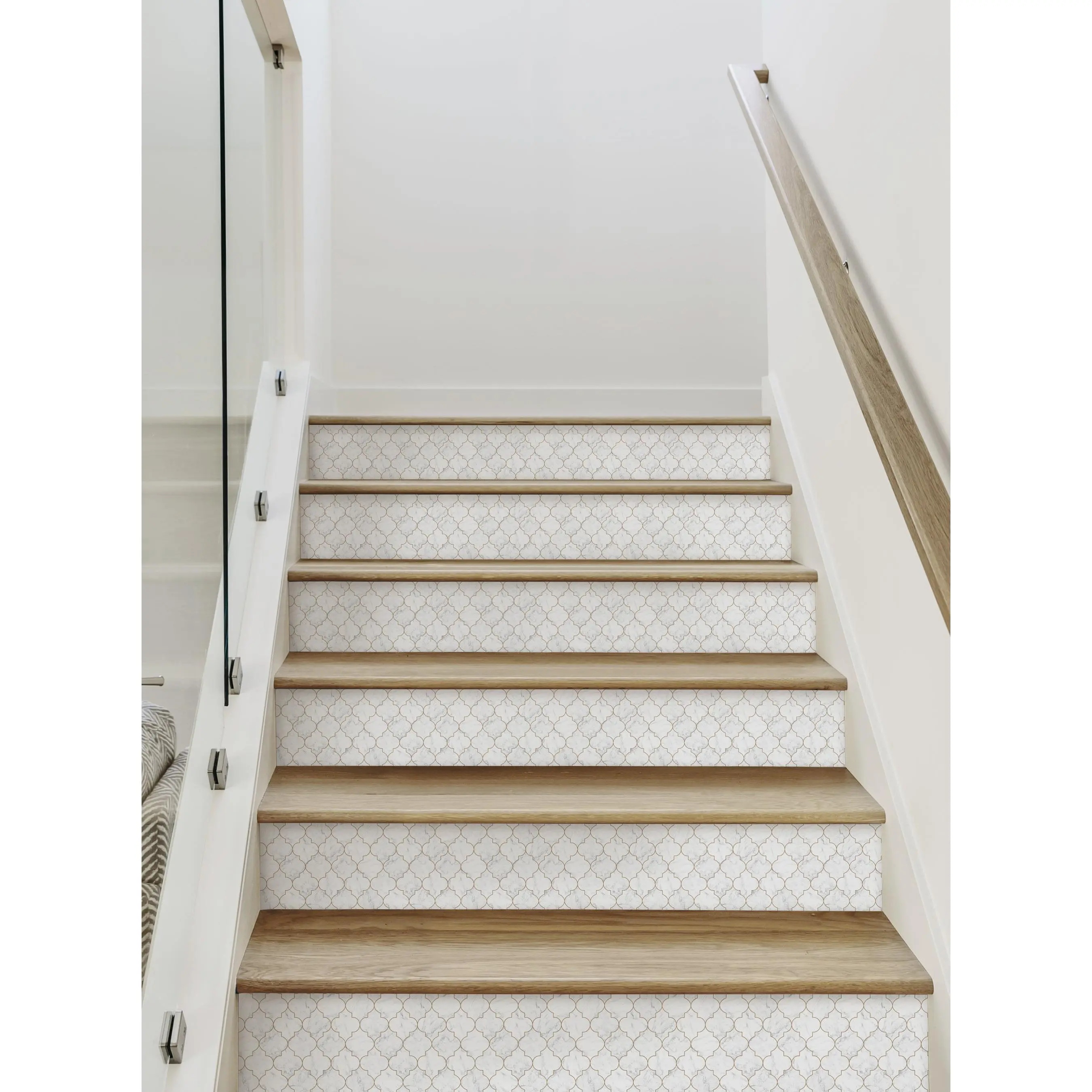 Moroccan Marble Peel and Stick Stair Riser Strip