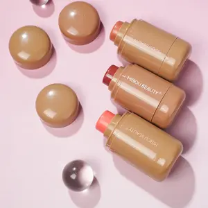 3-In-1 Long-Lasting Blush Stick, Multi-Functional Makeup for Cheeks Lips Eyes, Natural Look, Daily Use, Lightweight, Girls Essential