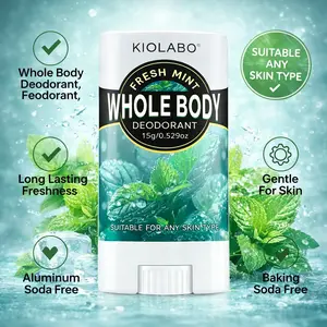 Whole Body Deodorant Stick for Underarm, Feet & Body, Long-Lasting Odor Control, Cooling Fresh Formula, Daily Sweat Odor Protection