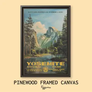 Yosemite National Park Poster California Travel Print Wall Art Painting Hiking Gift Love Home Decor