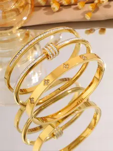 Elegant Casual Bangle Set for Women & Girls, Trendy All-Match Fashion Jewelry, Exquisite Birthday Gift, Stylish Jewelry Accessories, Trendy Bangles, Bangle Bracelet