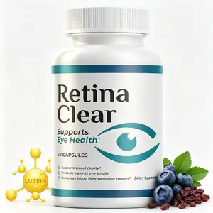 Retina Clear Advanced Eye Health Supplement - Lutein, Zeaxanthin & Bilberry Complex for Visual Clarity & Eye Strain Relief, 60 Capsules
