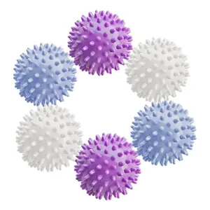 6pcs Small Dryer Balls, 2.36 Inch Reusable Laundry Balls, Fabric Softener Alternative, Anti-Wrinkle & Pet Hair Remover, Laundry Essentials