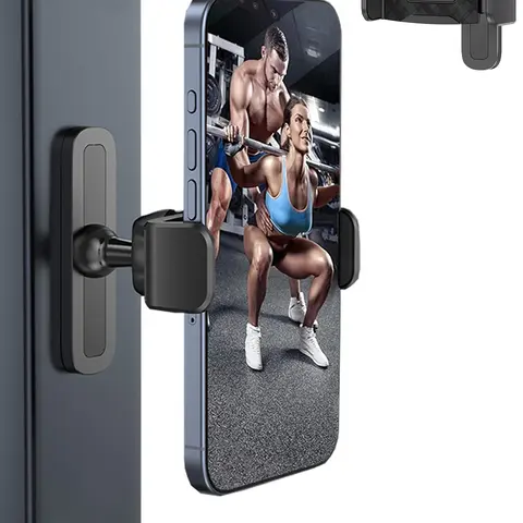 EphemeralLuxe Universal Magnetic Cellphone Mount System, N52 Magnet Portable Mobile Holder, 360° Rotatable Adjustable Compact Metal Stand for iPhone 16/15/14/13/12 Series Gym Users & Golf Cart Use