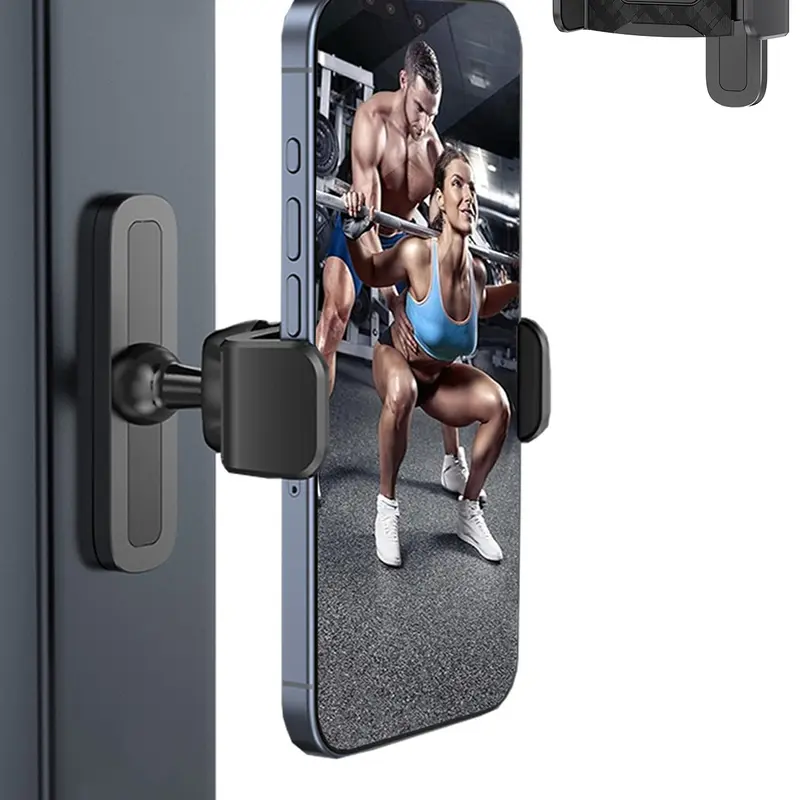 EphemeralLuxe Universal Magnetic Cellphone Mount System, N52 Magnet Portable Mobile Holder, 360° Rotatable Adjustable Compact Metal Stand for iPhone 16/15/14/13/12 Series Gym Users & Golf Cart Use