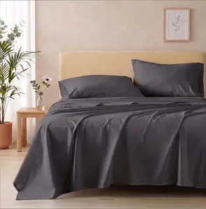 4-Piece Bed Sheet Set - Cooling, Breathable, Hotel Luxury Super Silky Soft Microfiber Bedding, 16'' Deep Pockets, Wrinkle-Resistant, Fade-Resistant, Secure Fit, Reversible fathersdaygiftideas