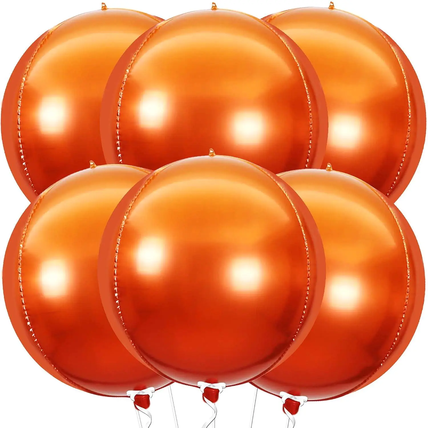 Big Orange Mylar Balloons - 22 InchPack Of 6 | Orange Foil BalloonsBurnt Orange Balloons | Thanksgiving BalloonsFall Decorations | Orange Metallic BalloonsHalloween Party Decorations