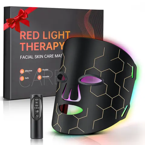 ROMISA LED Red Light Facial Therapy Mask for Adults & Moms, 8 Modes with 288 LEDs, 630nm-850nm Infrared Light, Adjustable Lightweight Silicone Mask, Portable Batteries Built-In 2600mAh Remote with Timer, Self Care Gadgets for Anti-Aging/Acne Prone Skin