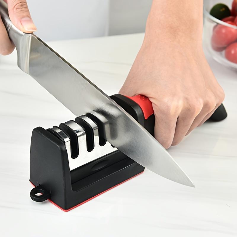 1pc Outdoor Knife Sharpening Tool, Featuring a 4-Stage Professional Kitchen Sharpening Stone Grinder, Designed for Tungsten Diamond Ceramic Knife Sharpening