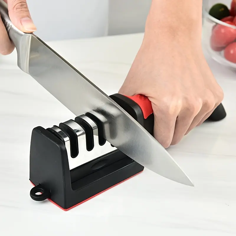 1pc Outdoor Knife Sharpening Tool, Featuring a 4-Stage Professional Kitchen Sharpening Stone Grinder, Designed for Tungsten Diamond Ceramic Knife Sharpening
