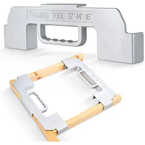 3 in 1 Framing Jig,12",14",16" On-Center Stud Layout;100% Cast Aluminum,UniversalFraming Tool for,Roofs;Floors;Ladders