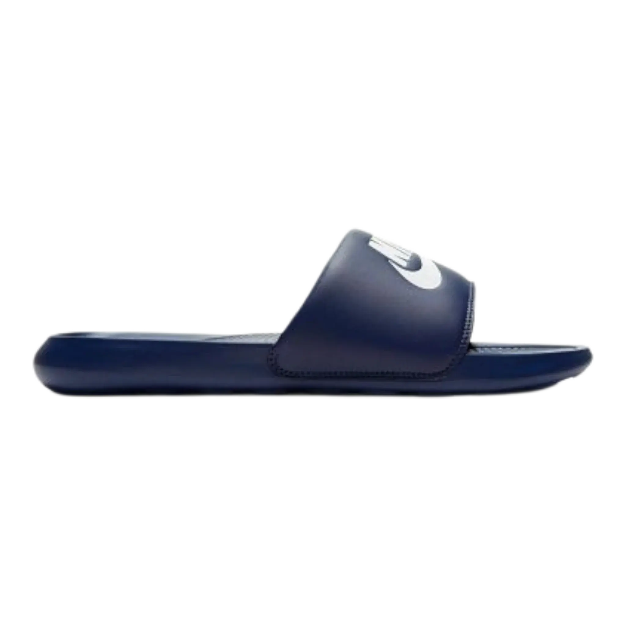 Nike Victori One Slide in Midnight Navy / White | Men's