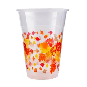 Soft Plastic Cups - Autumn Leaves 20 Ct - 16 ounce