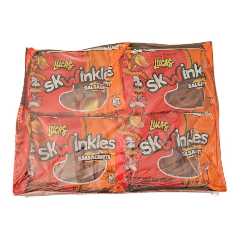 Lucas Skwinkles Watermelon Salsagheti Bonbon Snack 12ct Candy Variety Pack Fruit Flavored