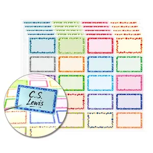 200 Sheets/package, 20 Styles Colorful Bubble Name Stickers, School Classroom Organization, Student Book Labels, Office Tags, Group Activities