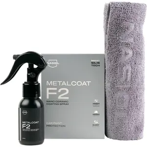 Nasiol MetalCoat F2 Spray-On Ceramic Coating for Fast, Pro-Level Protection Quick Application. Long-Lasting Hydrophobic Performance