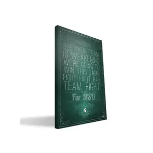 212 MAIN Michigan State Spartan Song (MSU Song) 24x36 Vintage Wall Print - Ready-to-Hang Home Decor, Ideal Gift for Home Supplies Enthusiasts