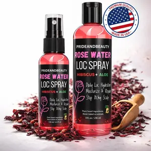 Pride and Beauty Rose Water Loc Spray – Daily Hydration, Itch Relief & Moisture for Locs, Braids & Natural Hair | Plant-Based Formula