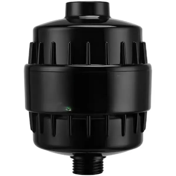 20-Stage Showerhead Filter - Heavy Duty High Output Filter for Hard Water, 99% Chlorine & Heavy Metals Removal, Improves Hair & Nails, Chrome (Black)