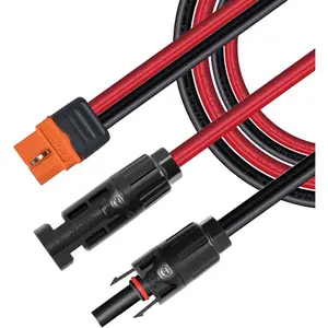 Solar Charge Cable Solar Connector to XT60i Adapter Connector Connecting Solar Panel XT60i-F Extension Cable 12AWG Cable Compatible for EcoFlow Solar Generator Power Station 5m(16.4FT)