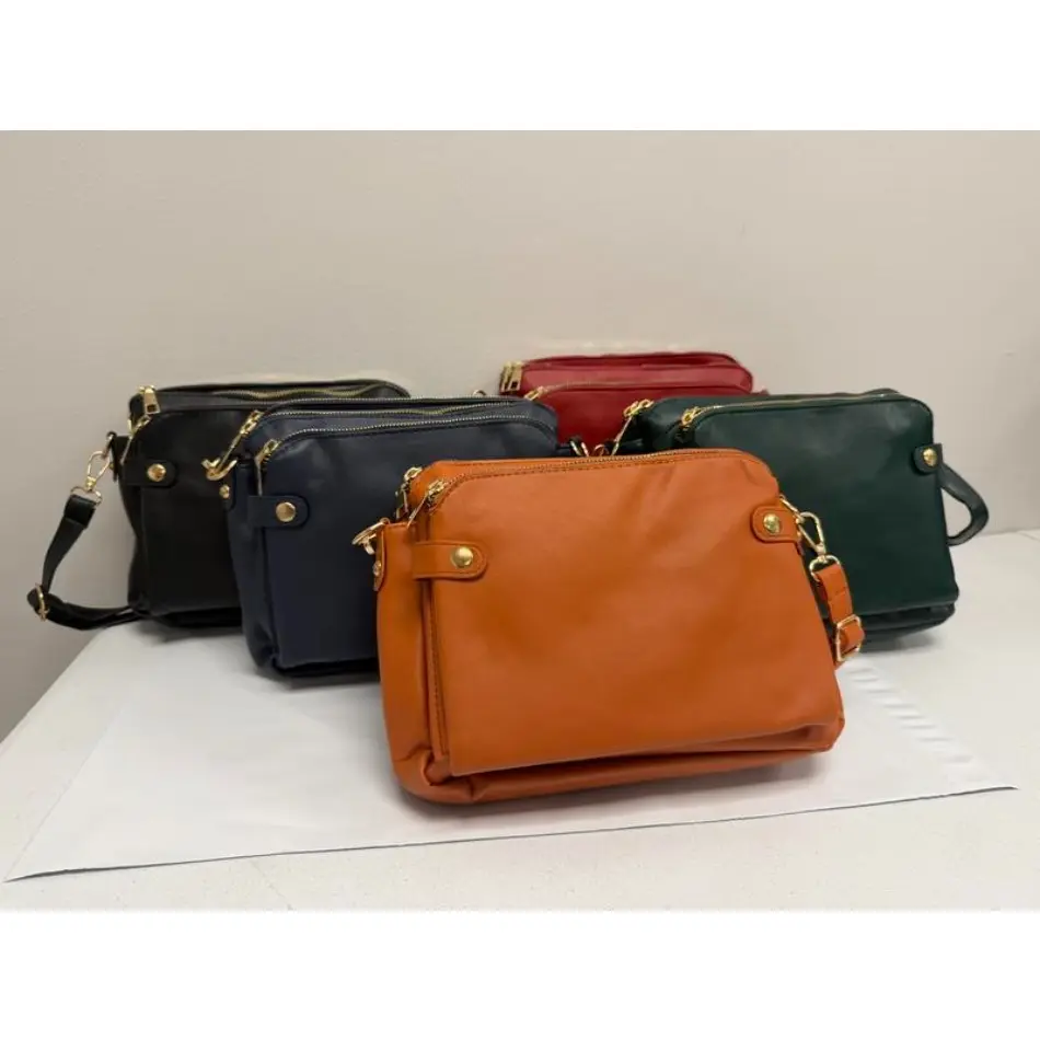 2026 NEW Ciana Multifunctional Three-Layer Vegan Leather Clutch Crossbody Bag Adjustable Strap Secure Zipper Closure Lightweight Compact Stylish Everyday Use
