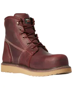 Ariat Men's Rusted Copper Rebar Wedge 6" H20 Work Boot Composite Toe - 10035945