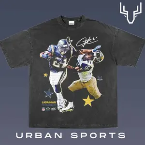 LaDainian Tomlinson TEE 1.0 Football Retro Graphic Tee, Urban Sports Streetwear Shirt, Vintage Style Fan T-Shirt, Championship Inspired Oversized Washed Tee, Unisex Casual Sports Graphic Top for Men Women Fans