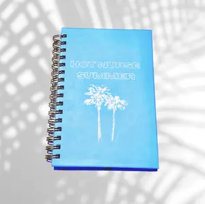 Hot Nurse Summer Palm Tree Blue Nurse Handoff Report Journal - Trendy Notebook with 200 Pages, A5 Size, Ideal for Cardio Neuro Respiratory Assessments and More